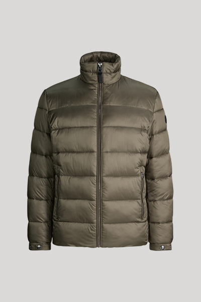 Führt zu Produktdetailseite „Steppjacke mit Stehkragen in Dunkelgrün"