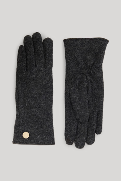 Leads to product detail page "Wool gloves in anthracite"