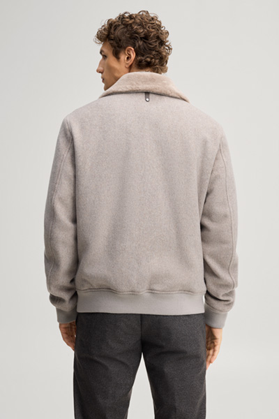 Leads to product detail page "Beige cashmere-blend blouson"