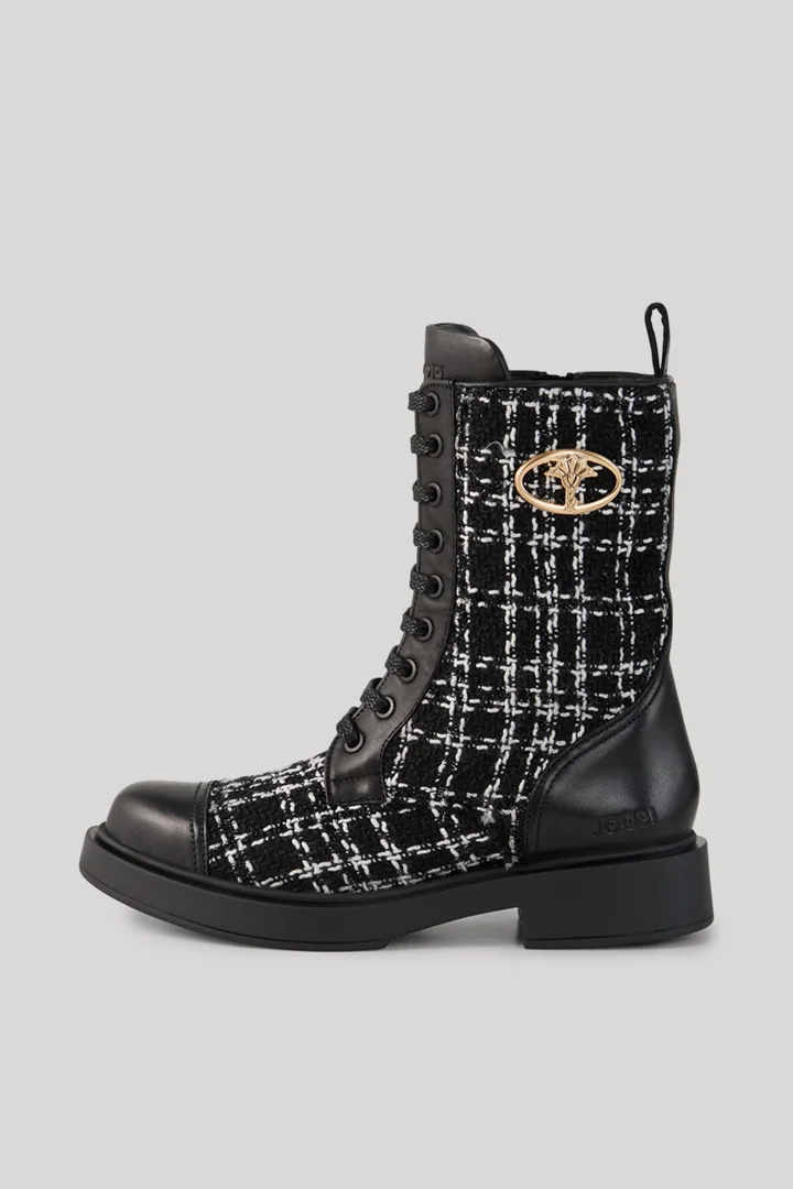 Leads to product detail page "Milano mia lace-up boots in black"