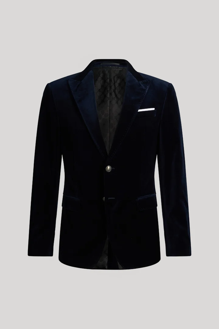 JOOP! presents the product Navy velvet suit jacket from the category Tailored Jackets & Vests as a cut-out