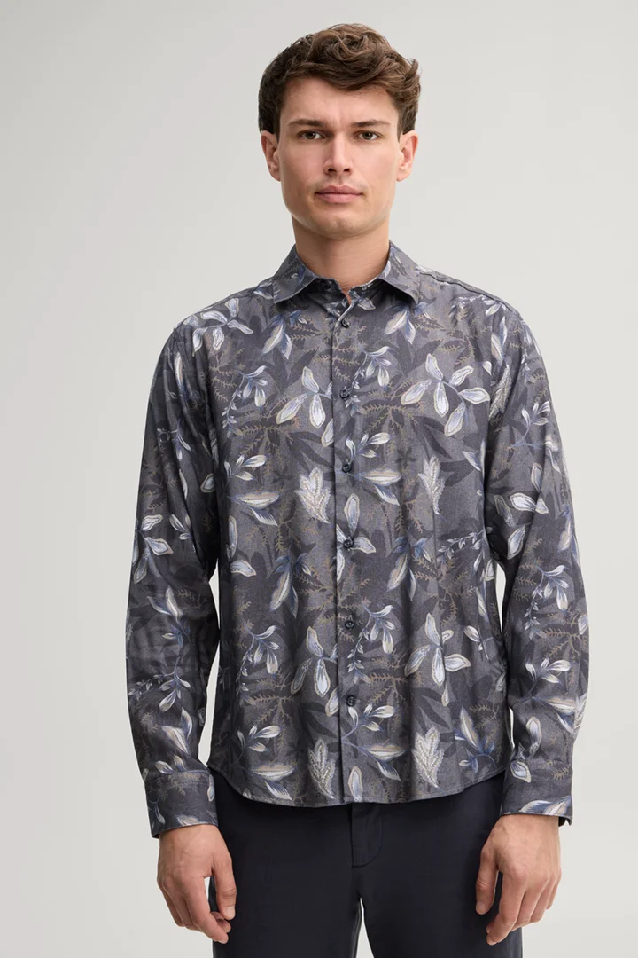 Führt zu Produktdetailseite „Casual-Hemd in Navy gemustert"