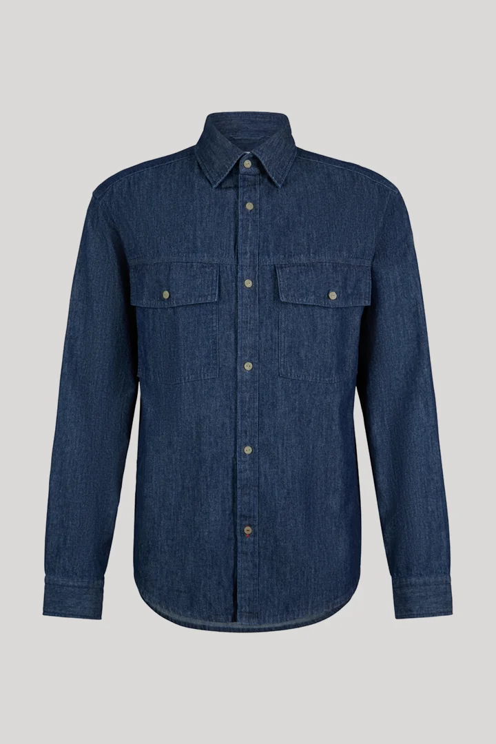 Führt zu Produktdetailseite „Jeanshemd in Dunkelblau"
