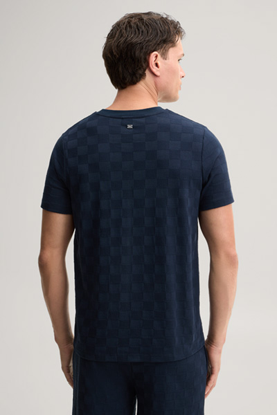 Leads to product detail page "Navy loungewear t-shirt"