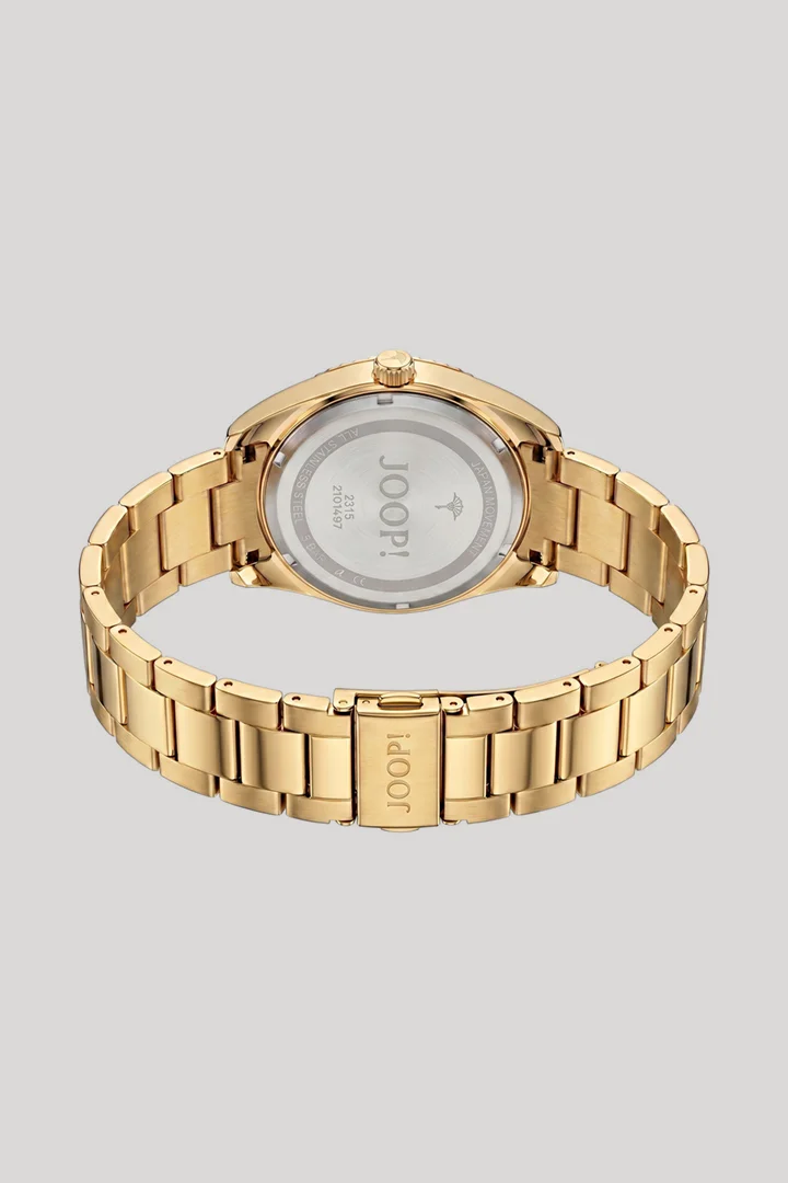 Leads to product detail page "Men’s gold wristwatch"