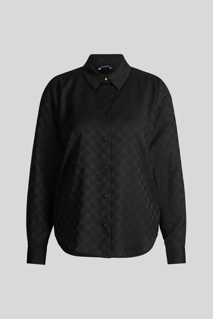 JOOP! presents the product Black cornflower-print shirt from the category Blouses as a cut-out