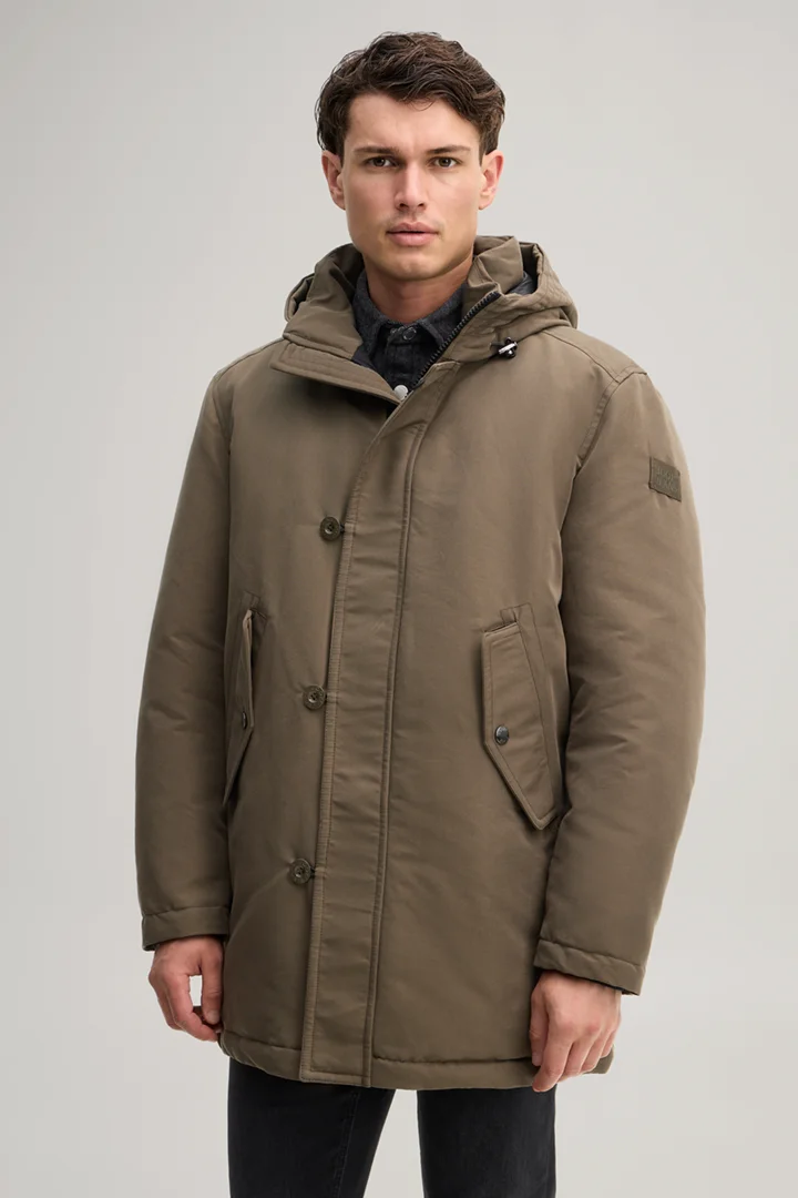 Führt zu Produktdetailseite „Parka aus Baumwollmix in Dunkelgrün"