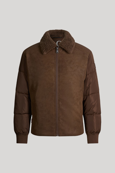 Jacke mit Umlegekragen in Dunkelbraun