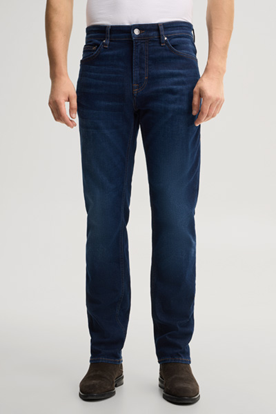 Führt zu Produktdetailseite „Five-Pocket-Jeans mit Stretch in Navy"