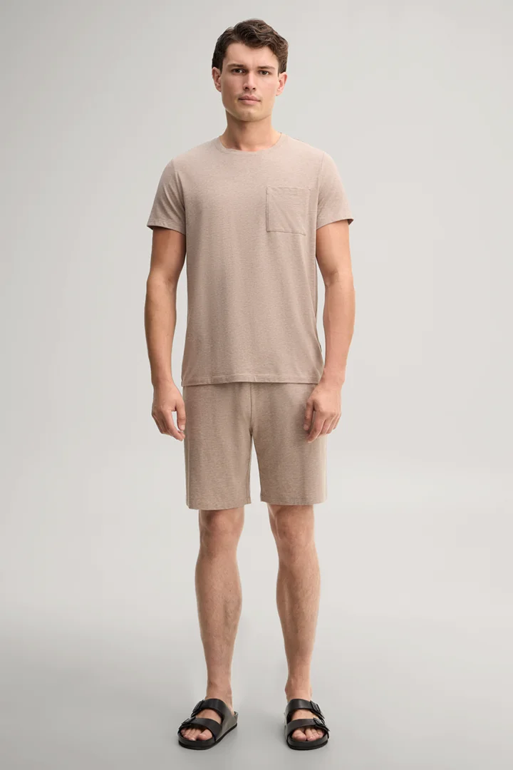 Leads to product detail page "Loungewear T-Shirt in Beige"