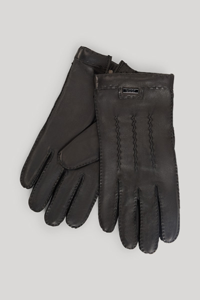 Führt zu Produktdetailseite „Lederhandschuhe in Schwarz"