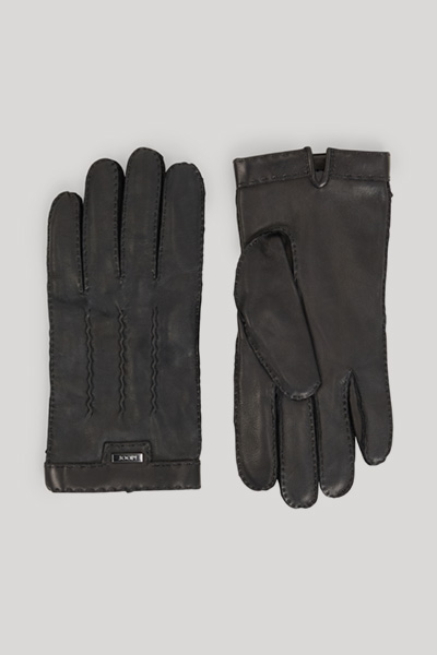 Führt zu Produktdetailseite „Lederhandschuhe in Schwarz"