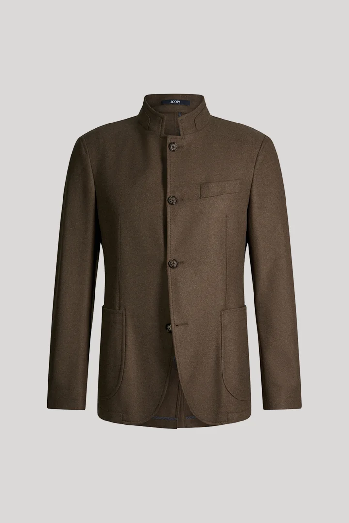 JOOP! presents the product Dark green wool-blend stand-up collar suit jacket from the category Tailored Jackets & Vests as a cut-out