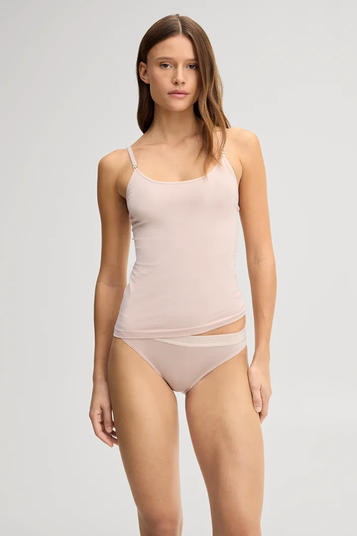 Leads to product detail page "Light pink loungewear top"