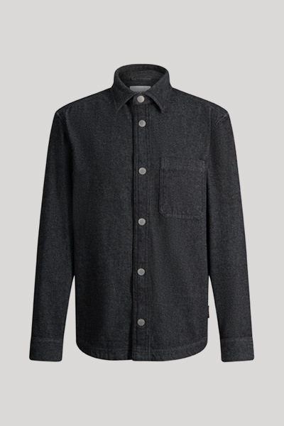 Hemd aus Baumwollmix in Navy