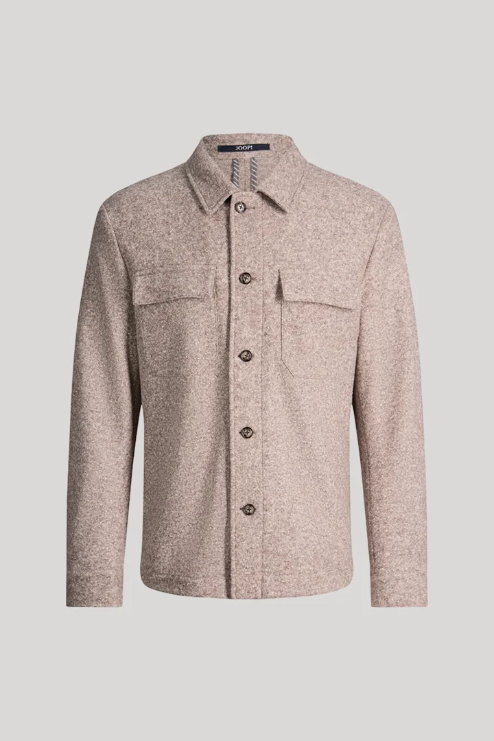 Beige wool-blend overjacket