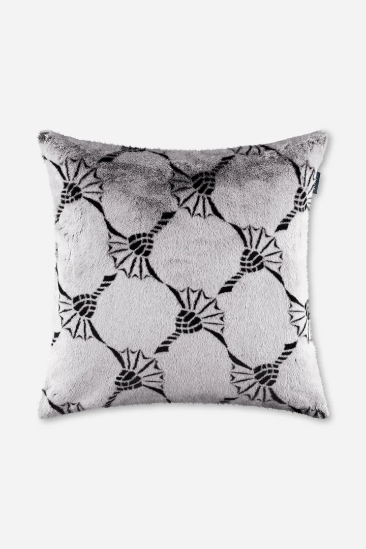 Leads to product detail page "JOOP! calm cornflower decorative cushion cover in black, 50 x 50 cm"