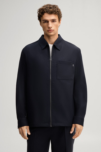 Leads to product detail page "Kombi-Hemdjacke aus Wollmix in Navy"