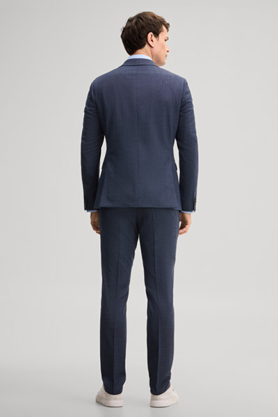 Leads to product detail page "Medium blue wool-blend suit"