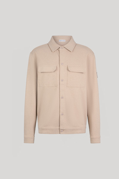 Sweat-Overshirt in Braun