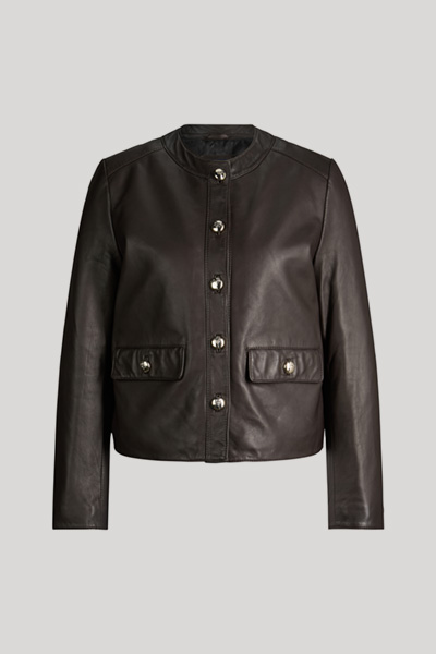 Dark brown leather jacket 