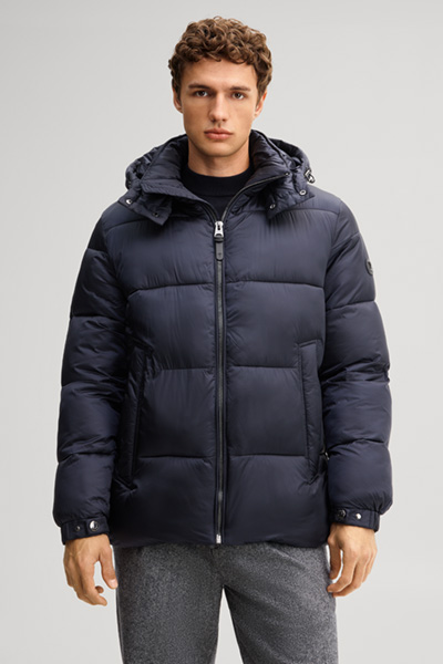 Führt zu Produktdetailseite „Steppjacke mit Kapuze in Navy"