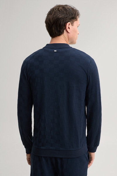 Leads to product detail page "Navy loungewear sweatshirt"