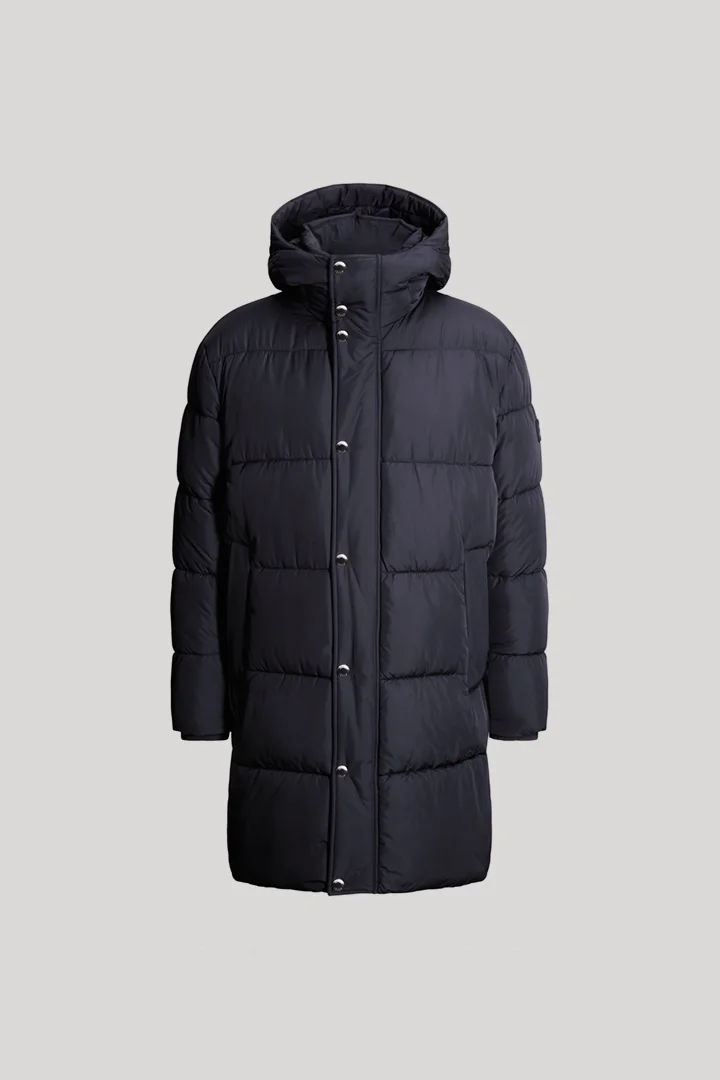 Navy hooded parka