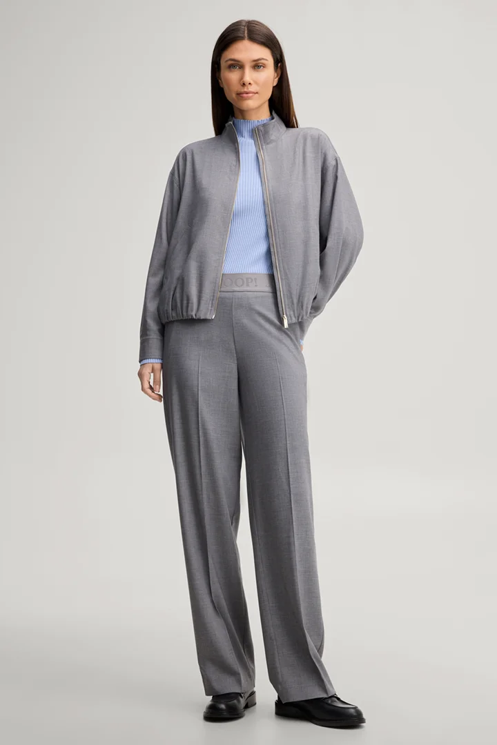 Leads to product detail page "Marl grey flannel blouson"