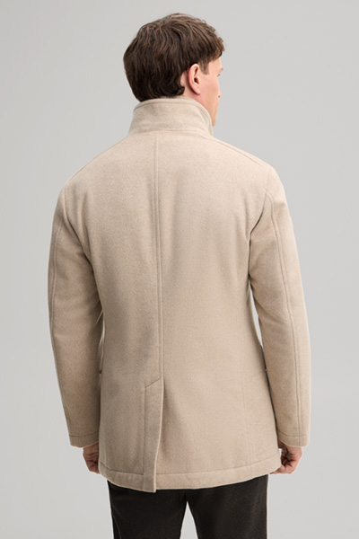 Führt zu Produktdetailseite „Jacke aus Wollmix mit Inlay in Beige"