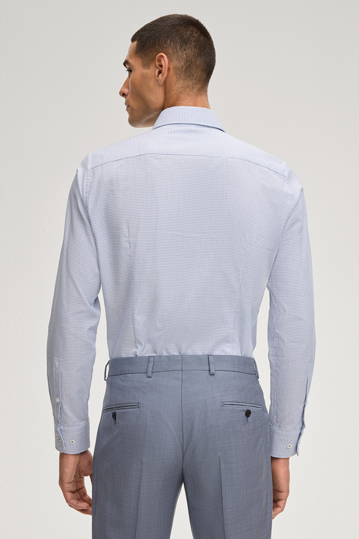 Hemd Pares in Hellblau gemustert