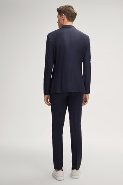 Damon-Gun Suit in Dark Blue Patterned