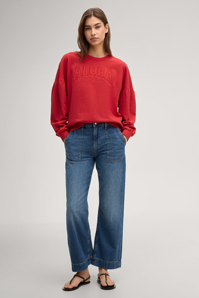 Sweatshirt Tian in Rot
