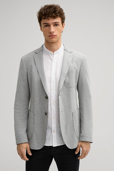 Helican Jacket in Light Grey Melange