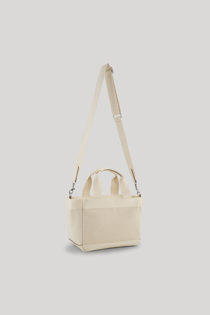 Handtasche Calduccio Tela Yvette in Creme