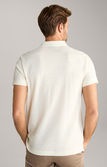 Boris Polo Shirt in Cream, textured