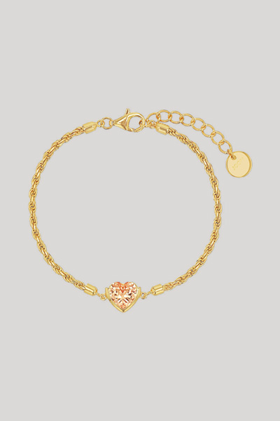 Führt zu Produktdetailseite „Armband mit Herz-Anhänger in Gold"