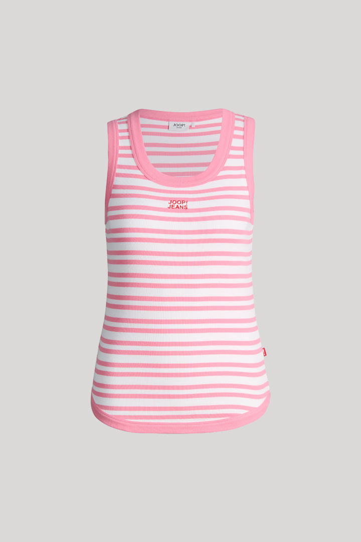 Leads to product detail page "Top Tiani in pink/white stripes"