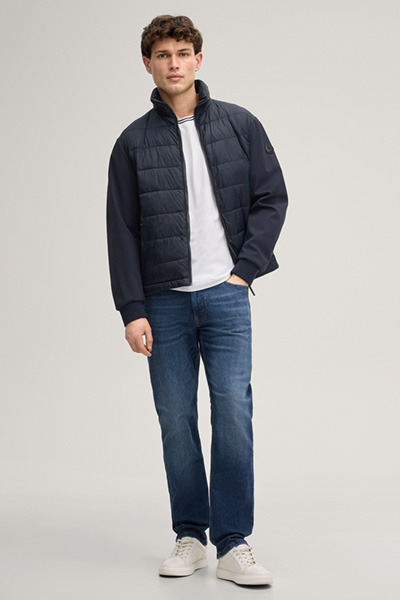 Miguel Quilted Jacket in Navy