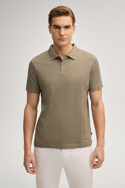 Jorge polo shirt in structured khaki