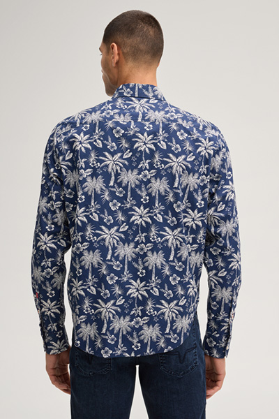 Hawo shirt in navy blue pattern