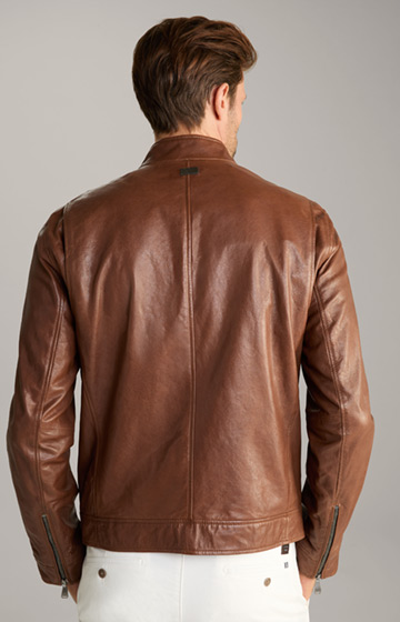 Skórzana kurtka Lif w brązowym kolorze