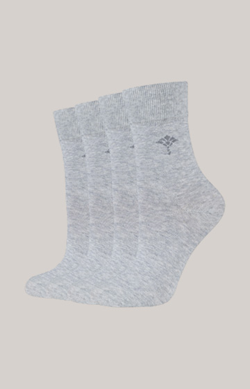 4er-Pack Socken in Fog Melange