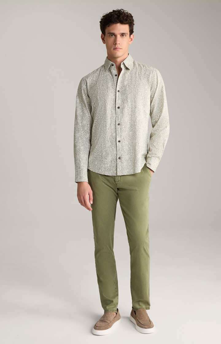 Hanson Shirt in a Green/White Pattern
