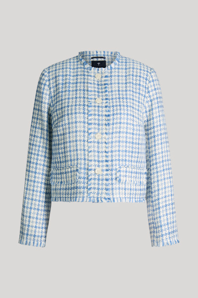 Blazer Junela in Weiß/Hellblau kariert