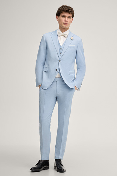 Herby Modular Wedding Jacket in Light Blue