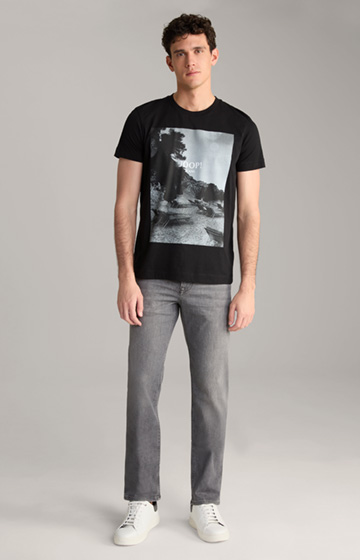 T-shirt bawełniany Dario w kolorze czarnym