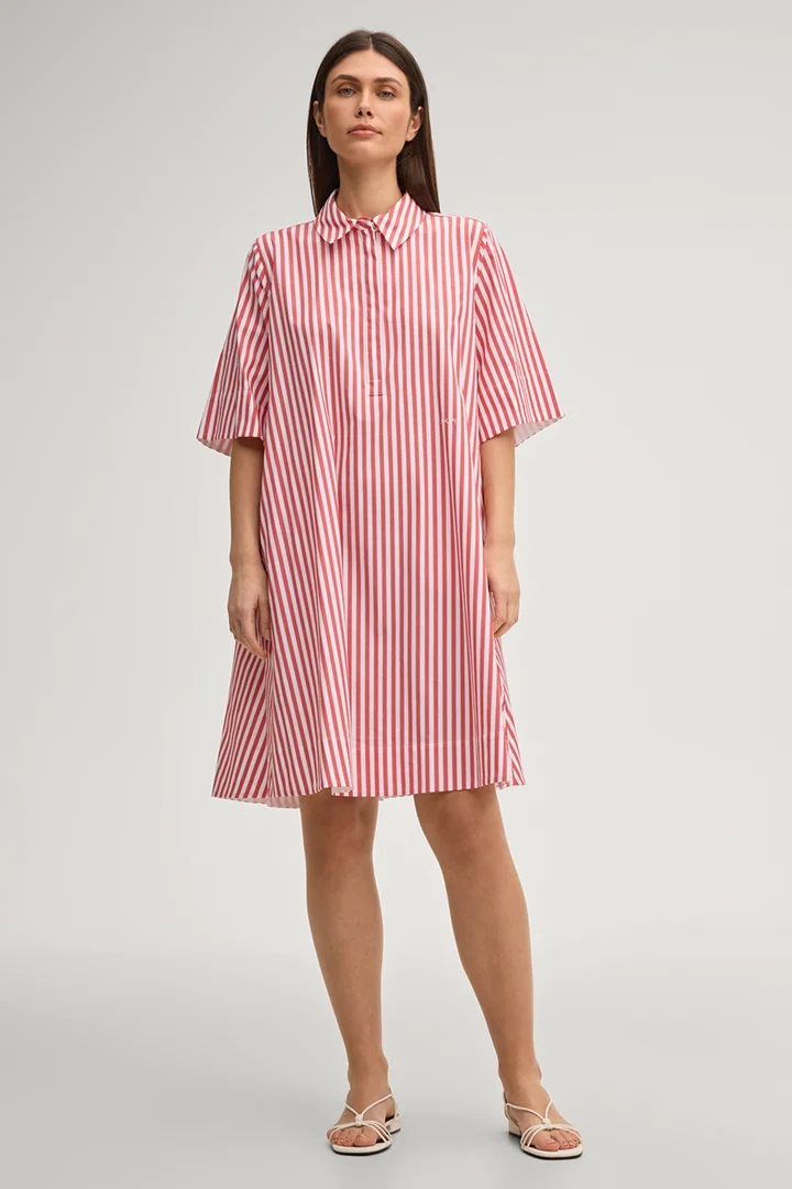 Führt zu Produktdetailseite „Hemdblusenkleid Doresa in Rot/ Weiß gestreift"