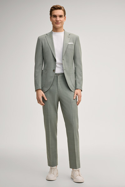 Modular suit trousers River in marl green