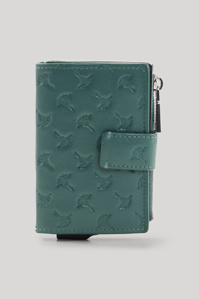 Karten-Etui Leggero Stampa C-Four in Petrol